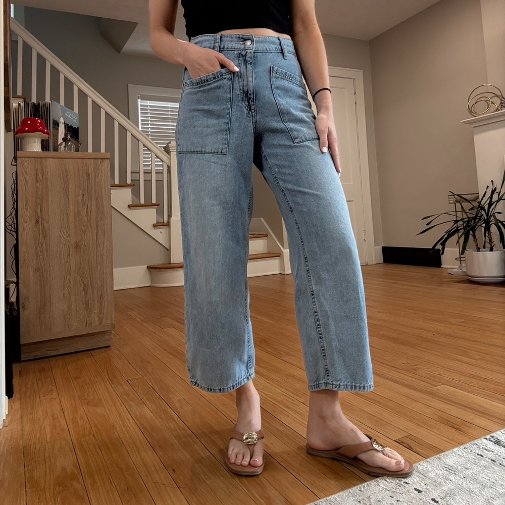 Lucky Brand. High Rise Wide Leg Crop